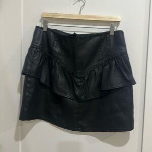 All Saints Andy Leather Skirt US 10 UK 14 EU 42